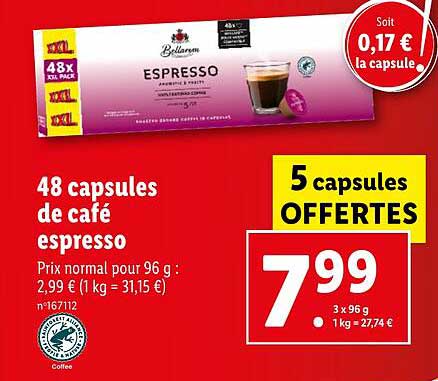 48 Capsules De Café Espresso