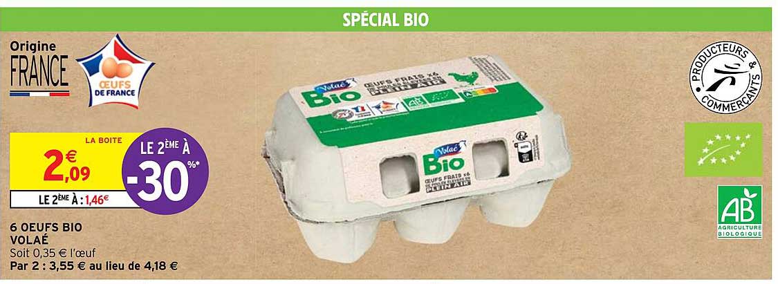 6 Oeufs Bio Volaé
