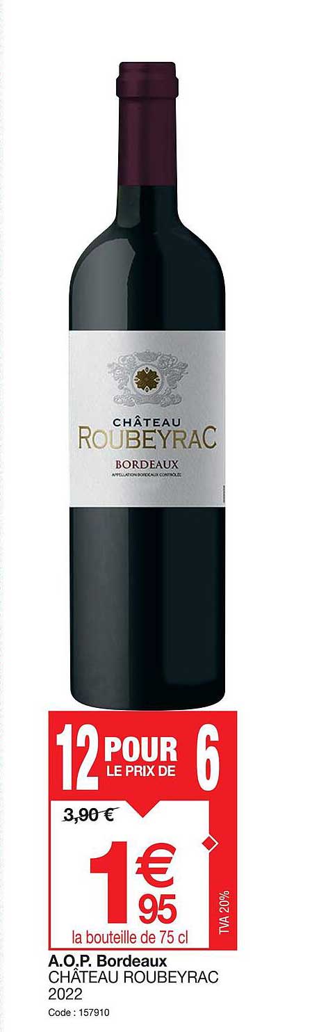 a.o.p. bordeaux chaeau roubeyrac 2022