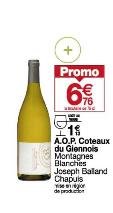 a.o.p. coteaux du giennois montagnes blanches joseph balland chapuis