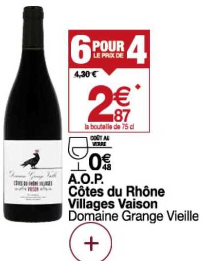 a.o.p. côtes du rhône villages vaison domaine grange vieille