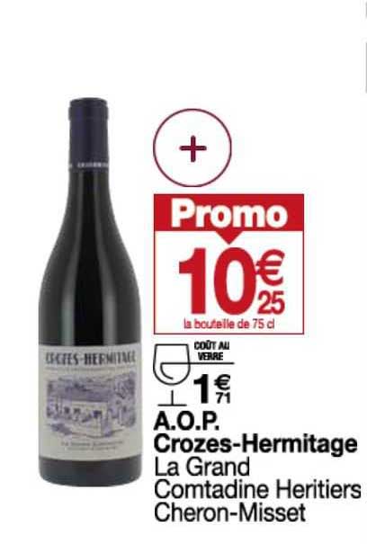 a.o.p. crozes-hermitage la grand comtadine heritiers cheron-misset