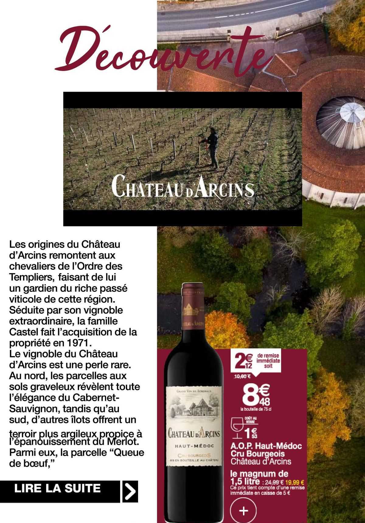 a.o.p. haut-médoc cru bourgeois château d'arcins