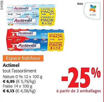 actimel tout l'assortiment