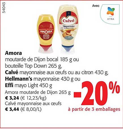 Amora Moutarde De Dijon Bocal Ou Bouteille Top Down
