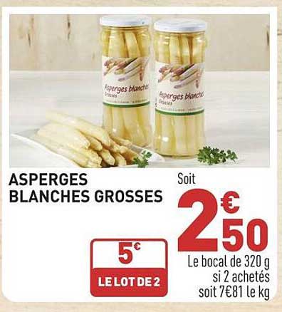 asperges blanches grosses