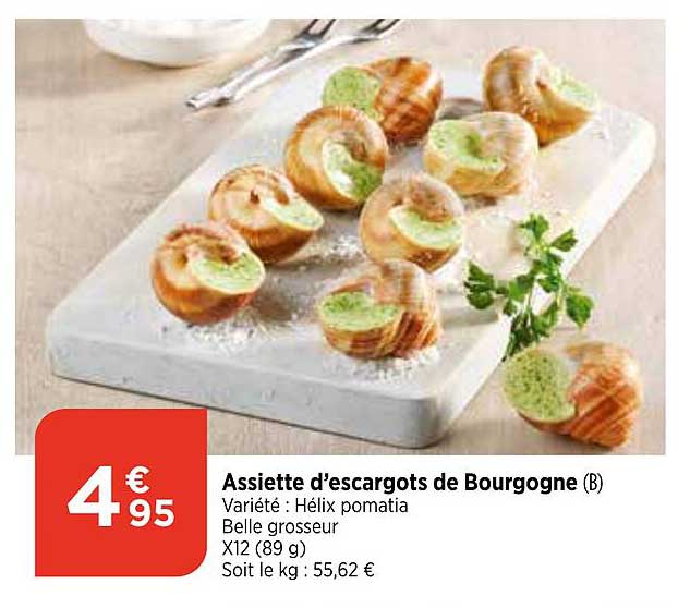 assiette d'escargots de bourgogne