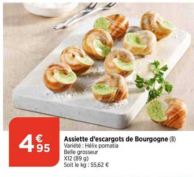 assiette d'escargots de bourgogne