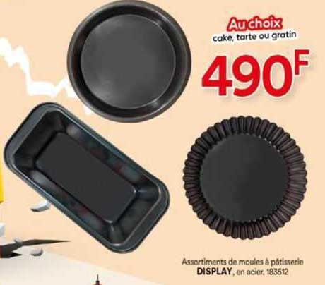 assortiments de moules à pâtisserie display