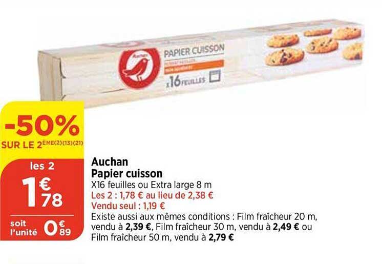Auchan Papier Cuisson