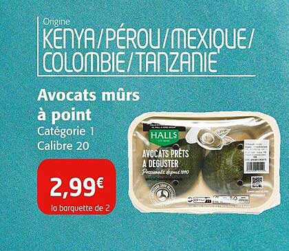 avocats mûrs à points