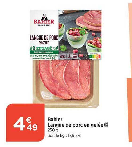 Bahier Langue De Porc En Gelée