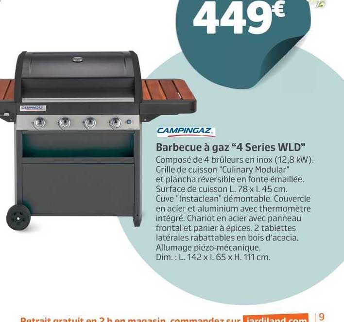 barbecue à gaz "4 séries wld" campingaz