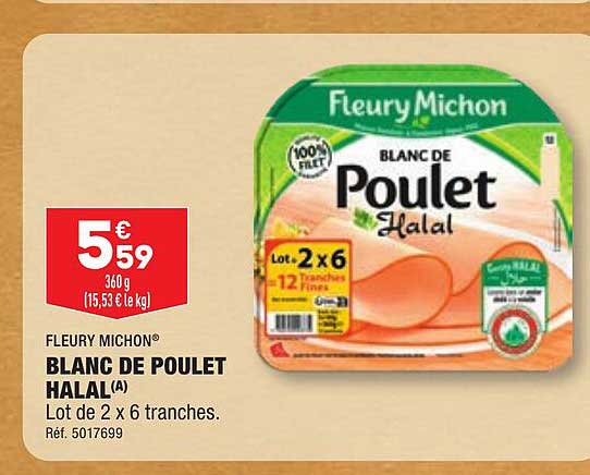 blanc de poulet halal fleury michon