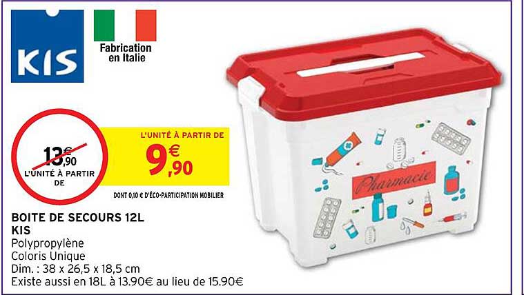 Boîte De Secours 12 L Kis
