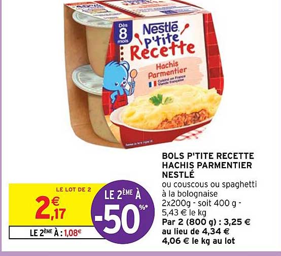 bols p'tite recette hachis parmentier nestlé
