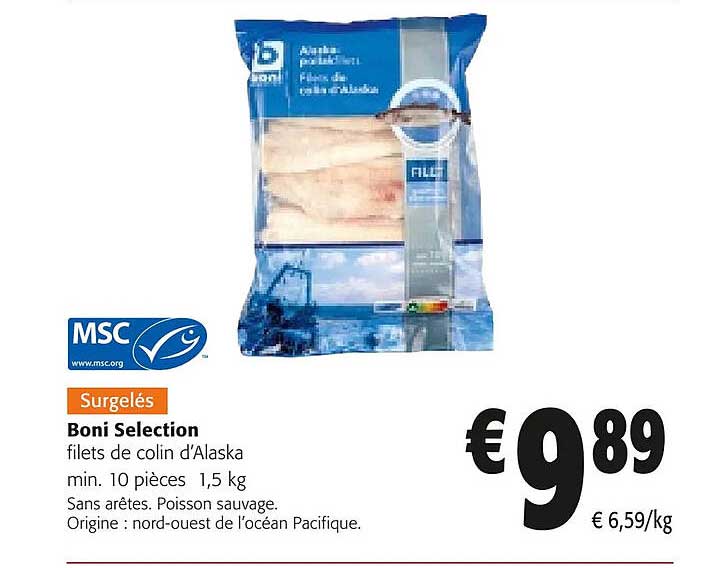 Boni Selection Filets De Colin D'alaska