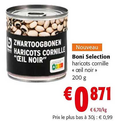Boni Selection Haricots Cornille «œil Noir»