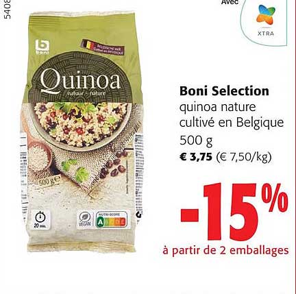 boni selection quinoa nature cultivé en belgique
