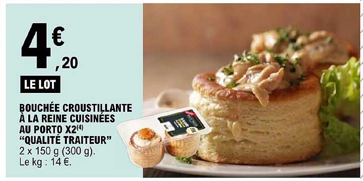 bouchée croustillante à la reine cuisinées au porto x 2 "qualité traiteur"