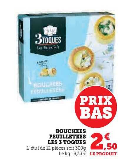 bouchées feuilletées les 3 toques