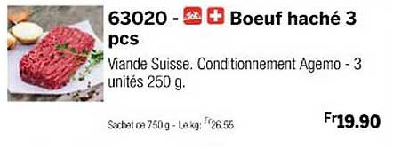 bœuf haché 3 pcs