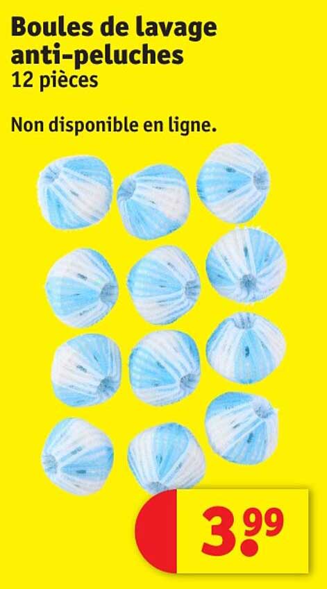 boules de lavage anti-peluches 12 pièces