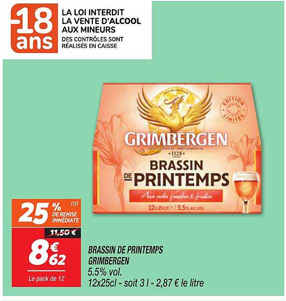 brassin de printemps grimbergen 5.5% vol