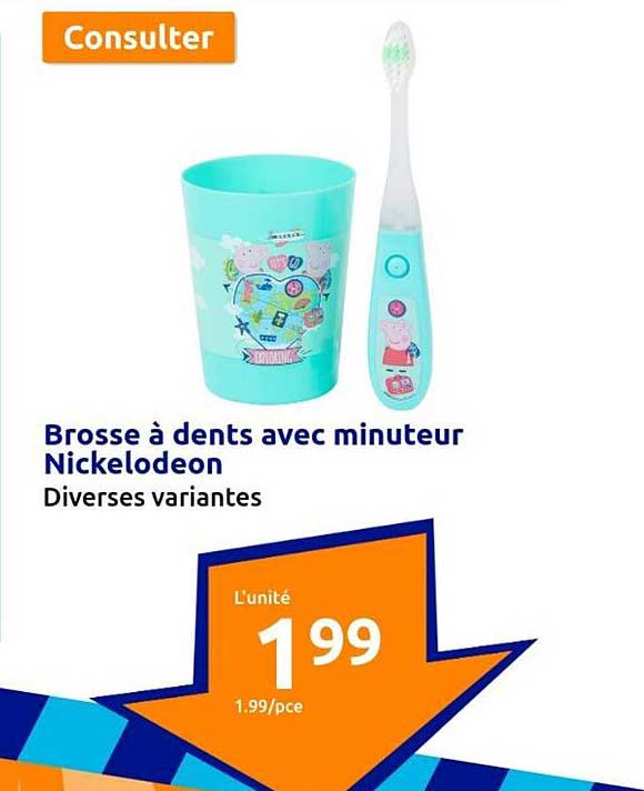 brosse à dents avec minuteur nickeledeon