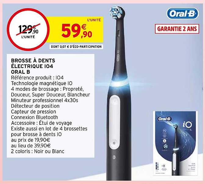 brosse à dents électrique i04 oral b