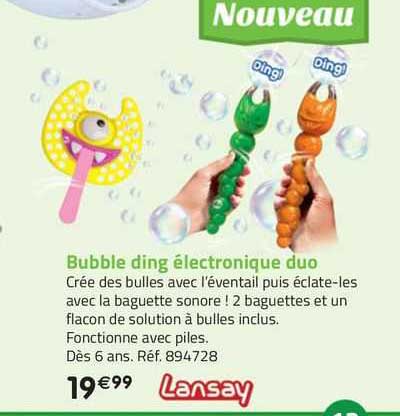 bubble ding électronique duo lansay