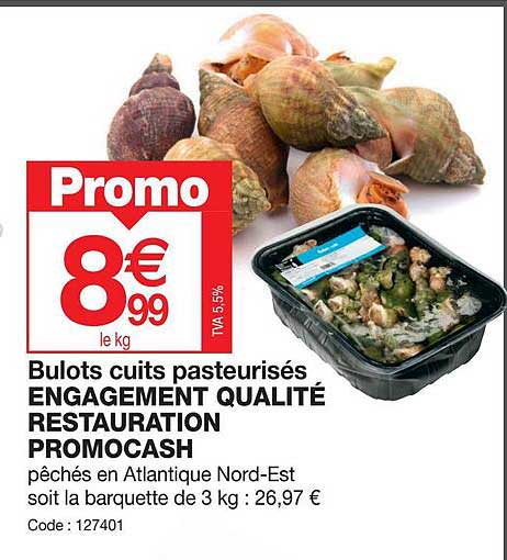 bulots cuits pasteurisés engagement qualité restauration promocash