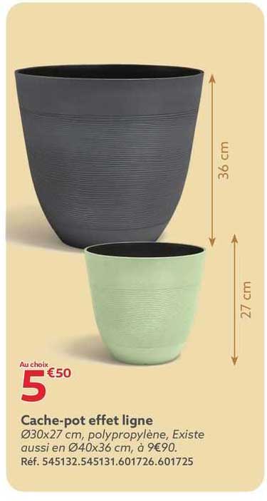 cache-pot effet ligne