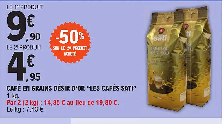 café en grains désir d'or "les cafés sati"