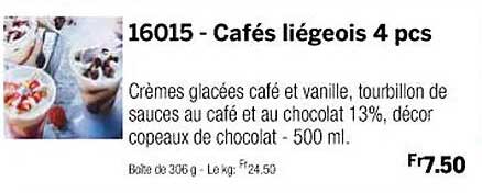 cafés liégeois 4 pcs