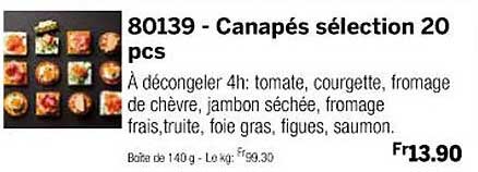 canapés sélection 20 pcs