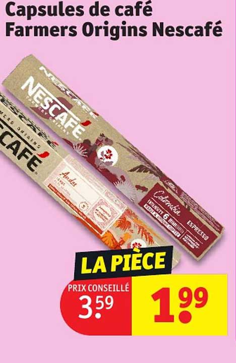 capsules de café farmers origins nescafé