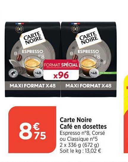 Carte Noire Café En Dosettes