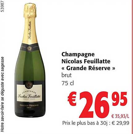 champagne nicolas feuillatte «grande réserve» brut