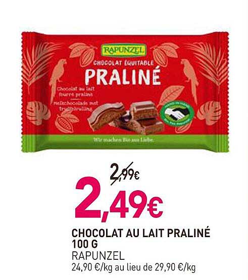 Chocolat Au Lait Praliné Rapunzel