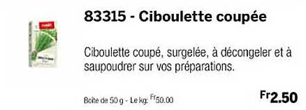 Ciboulette Coupée