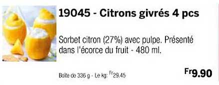 citrons givrés 4 pcs
