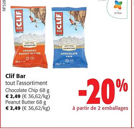 clif bar tout l'assortiment