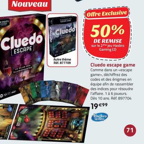 cluedo escape game hasbro gaming