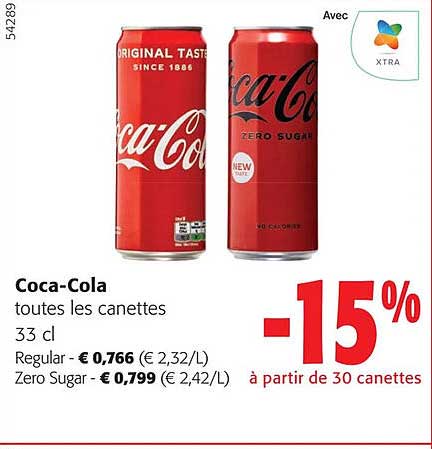 coca-cola toutes les canettes