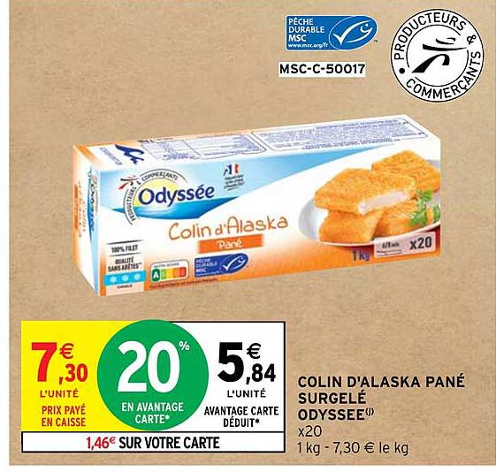 Colin D'alaska Pané Surgelé Odyssée