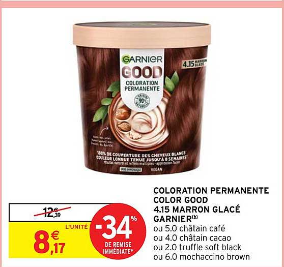 Coloration Permanente Color Good 4.15 Marron Glacé Garnier