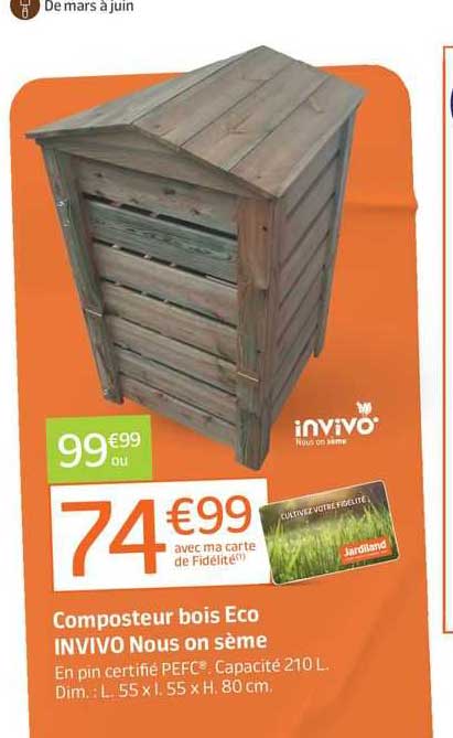 composteur bois éco invivo nous on sème