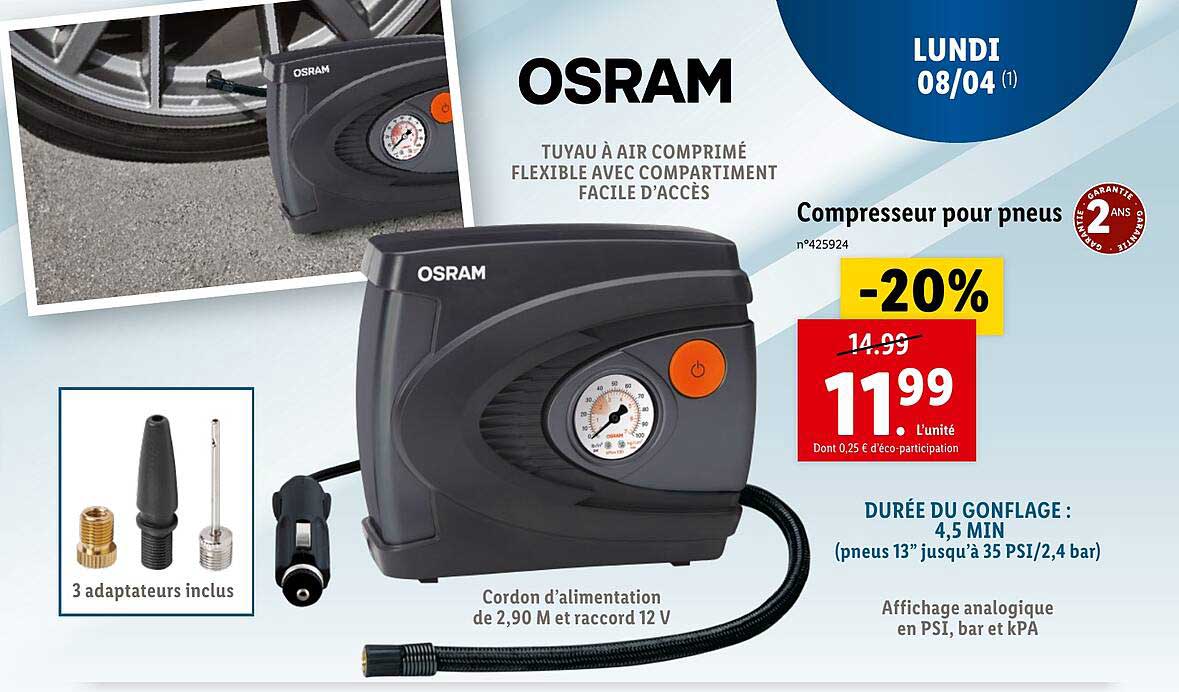 Compresseur Pour Pneus Osram