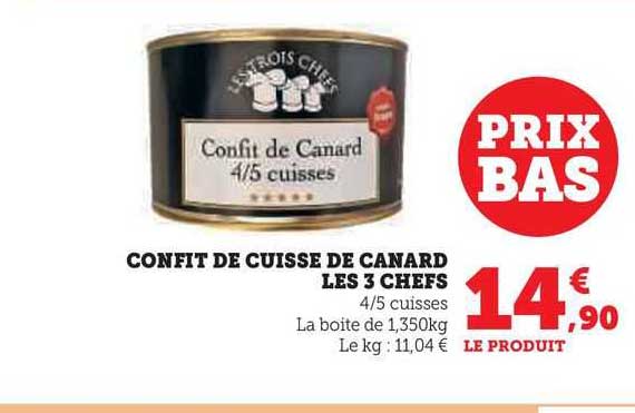 confit de cuisse de canard les 3 chefs